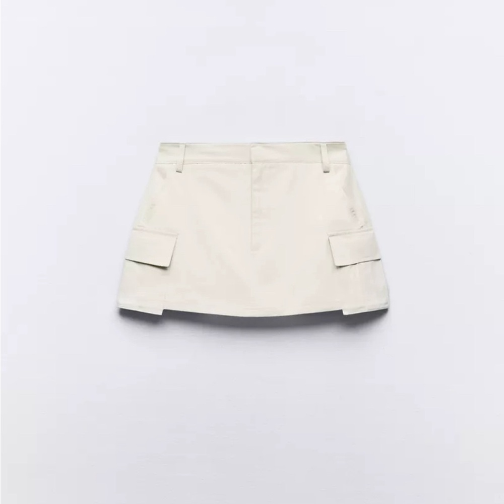 Zara Cream Skort with Pockets